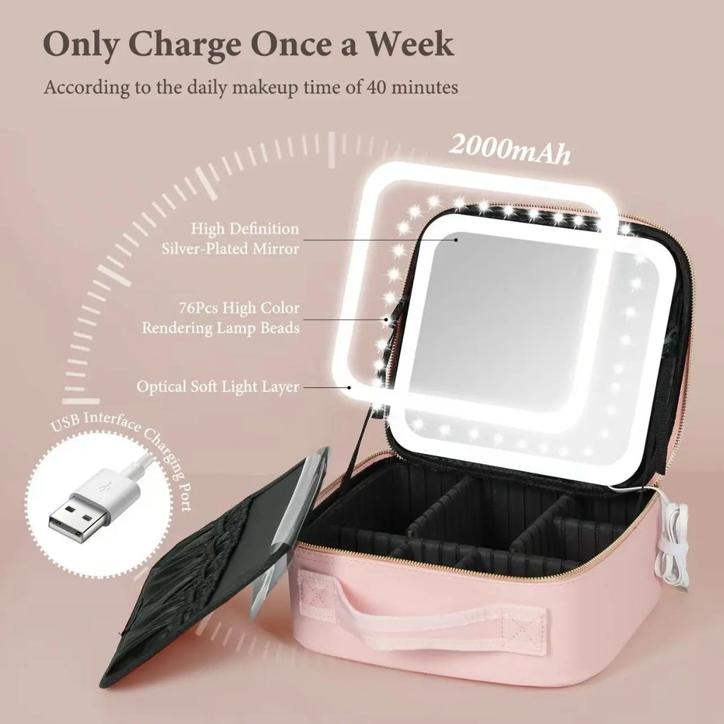 Behaesty Portable Makeup Case - Perfect for Travel Bag