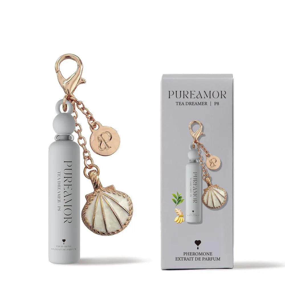 Pureamor Cute Mini Keychain Pheromone Extrait De Parfum (2Ml/0.07 Fl Oz) - Designer-Inspired, Estratetraenol Blend, 14 Scents (Vanilla, Floral, Woody), Magnetic Clip, Bag Accessories, EDC Items, Women'S Travel Gift