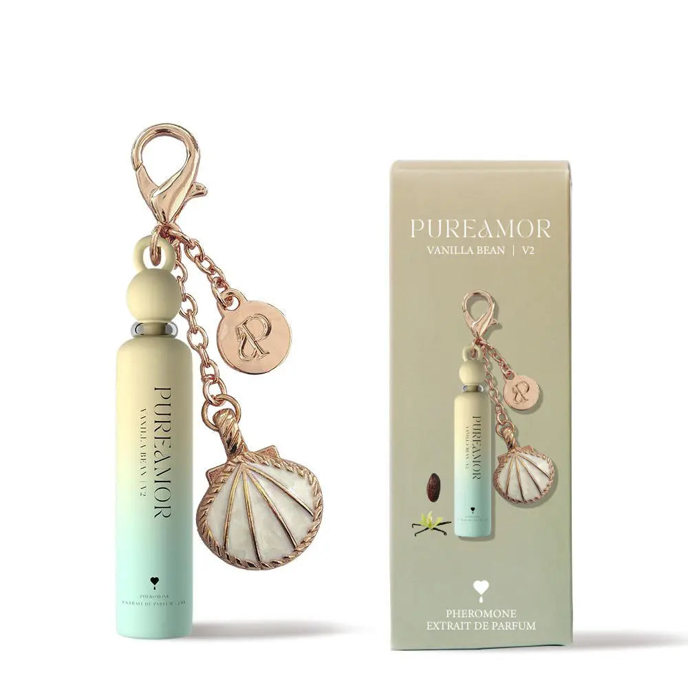Pureamor Cute Mini Keychain Pheromone Extrait De Parfum (2Ml/0.07 Fl Oz) - Designer-Inspired, Estratetraenol Blend, 14 Scents (Vanilla, Floral, Woody), Magnetic Clip, Bag Accessories, EDC Items, Women'S Travel Gift