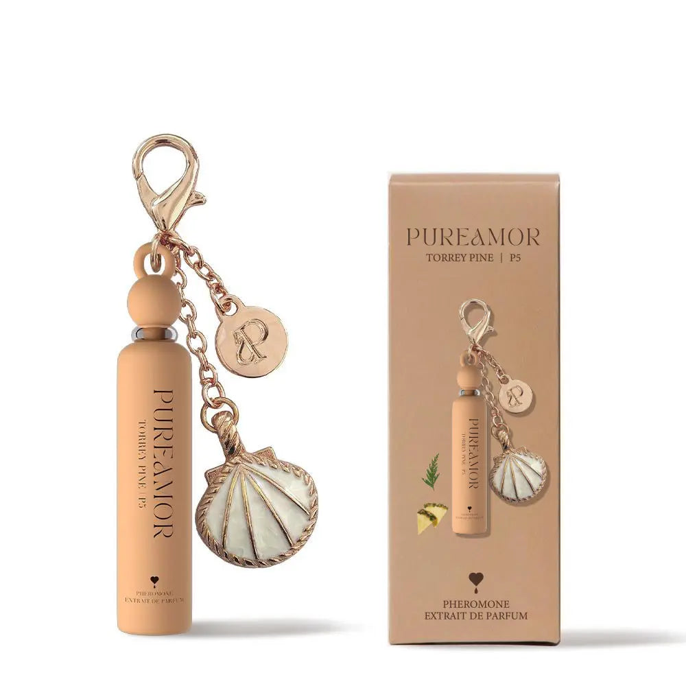Pureamor Cute Mini Keychain Pheromone Extrait De Parfum (2Ml/0.07 Fl Oz) - Designer-Inspired, Estratetraenol Blend, 14 Scents (Vanilla, Floral, Woody), Magnetic Clip, Bag Accessories, EDC Items, Women'S Travel Gift