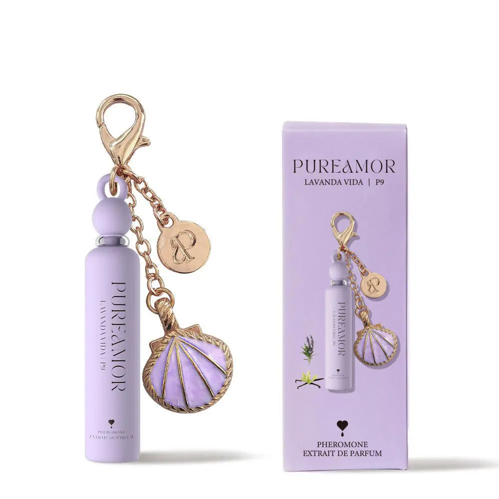 Pureamor Cute Mini Keychain Pheromone Extrait De Parfum (2Ml/0.07 Fl Oz) - Designer-Inspired, Estratetraenol Blend, 14 Scents (Vanilla, Floral, Woody), Magnetic Clip, Bag Accessories, EDC Items, Women'S Travel Gift