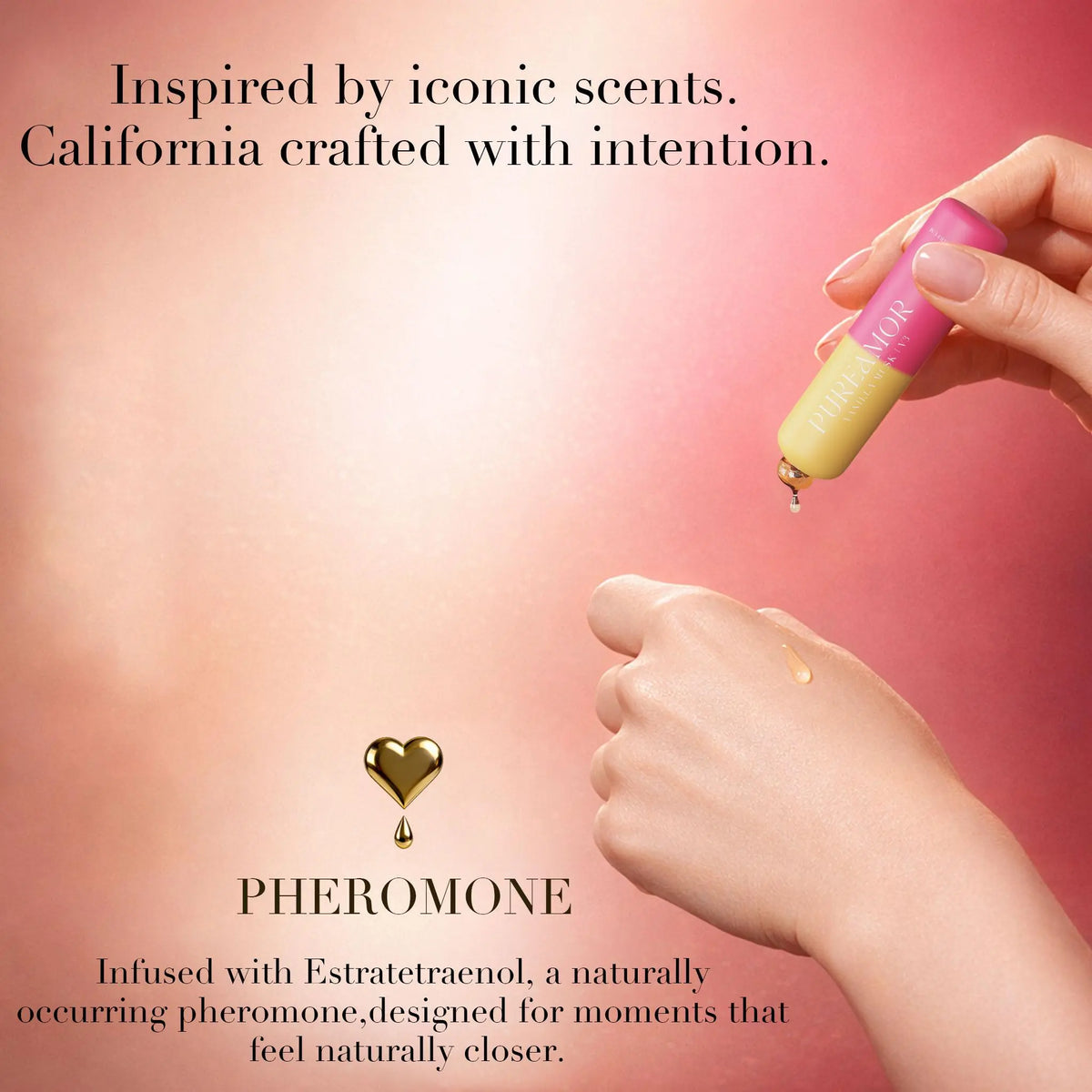 Pureamor Cute Mini Keychain Pheromone Extrait De Parfum (2Ml/0.07 Fl Oz) - Designer-Inspired, Estratetraenol Blend, 14 Scents (Vanilla, Floral, Woody), Magnetic Clip, Bag Accessories, EDC Items, Women'S Travel Gift