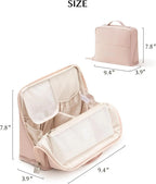 EACHY Standing Makeup Bag, Large Capacity Travel Cosmetic Organizer, Easy-Access Waterproof Toiletry Bag for Women