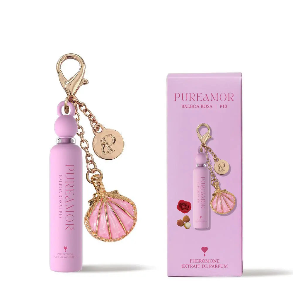 Pureamor Cute Mini Keychain Pheromone Extrait De Parfum (2Ml/0.07 Fl Oz) - Designer-Inspired, Estratetraenol Blend, 14 Scents (Vanilla, Floral, Woody), Magnetic Clip, Bag Accessories, EDC Items, Women'S Travel Gift