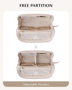 EACHY Standing Makeup Bag, Large Capacity Travel Cosmetic Organizer, Easy-Access Waterproof Toiletry Bag for Women