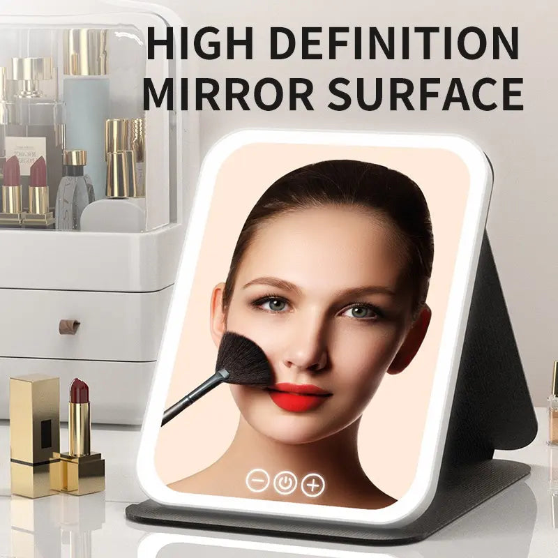 LED Light Cosmetic Mirror Pocket Mirror - Compact Design for Home Lighting Makeup,Back to School,Back to School Haul