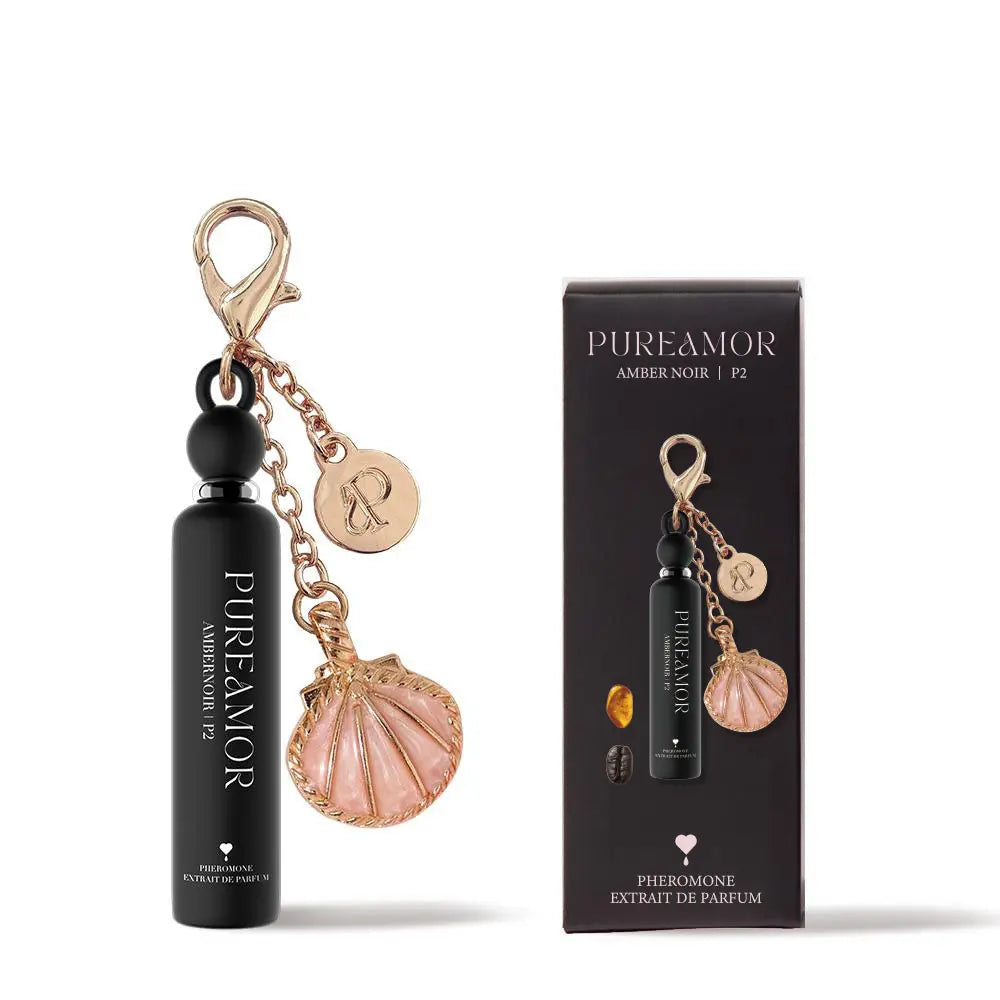 Pureamor Cute Mini Keychain Pheromone Extrait De Parfum (2Ml/0.07 Fl Oz) - Designer-Inspired, Estratetraenol Blend, 14 Scents (Vanilla, Floral, Woody), Magnetic Clip, Bag Accessories, EDC Items, Women'S Travel Gift