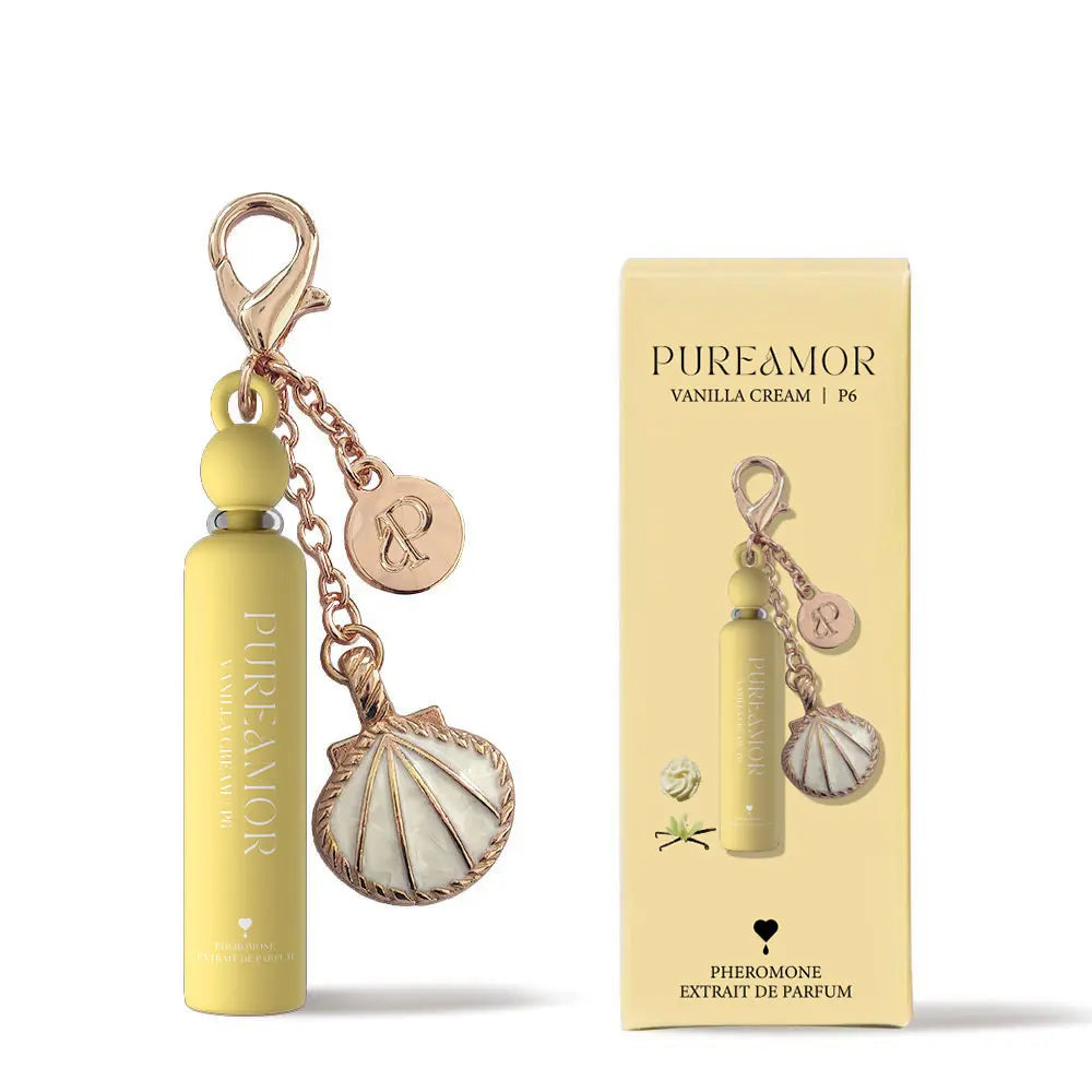 Pureamor Cute Mini Keychain Pheromone Extrait De Parfum (2Ml/0.07 Fl Oz) - Designer-Inspired, Estratetraenol Blend, 14 Scents (Vanilla, Floral, Woody), Magnetic Clip, Bag Accessories, EDC Items, Women'S Travel Gift