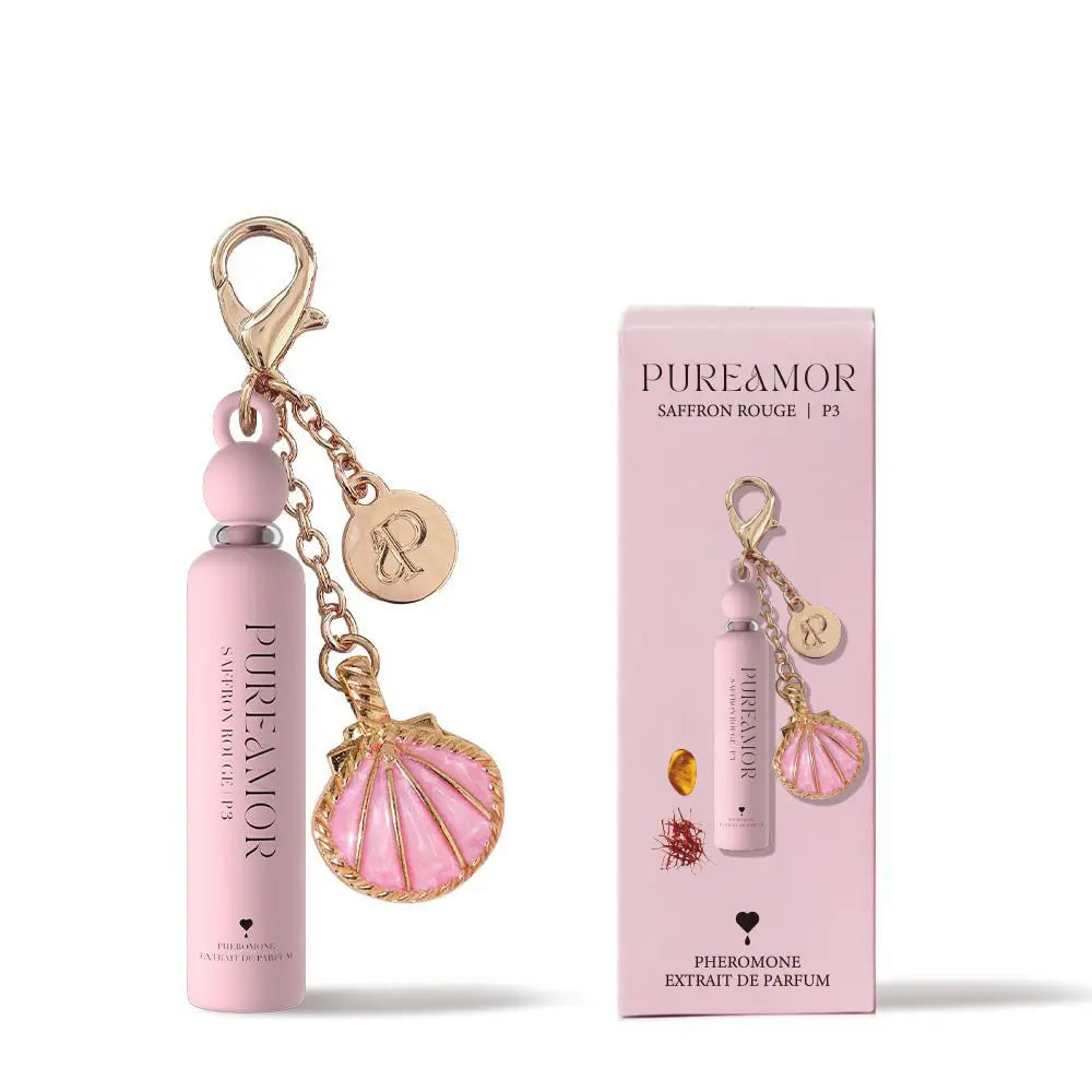Pureamor Cute Mini Keychain Pheromone Extrait De Parfum (2Ml/0.07 Fl Oz) - Designer-Inspired, Estratetraenol Blend, 14 Scents (Vanilla, Floral, Woody), Magnetic Clip, Bag Accessories, EDC Items, Women'S Travel Gift