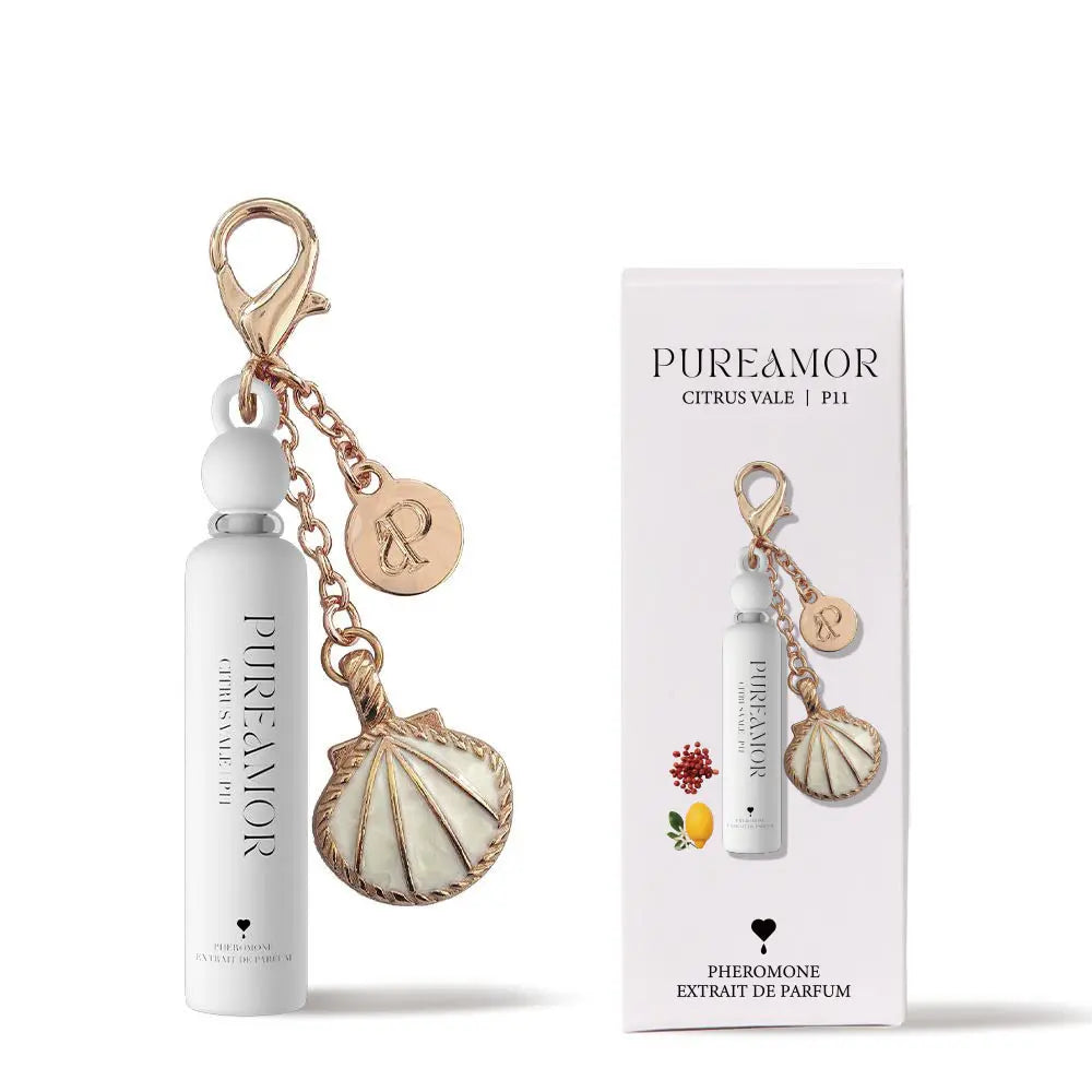 Pureamor Cute Mini Keychain Pheromone Extrait De Parfum (2Ml/0.07 Fl Oz) - Designer-Inspired, Estratetraenol Blend, 14 Scents (Vanilla, Floral, Woody), Magnetic Clip, Bag Accessories, EDC Items, Women'S Travel Gift